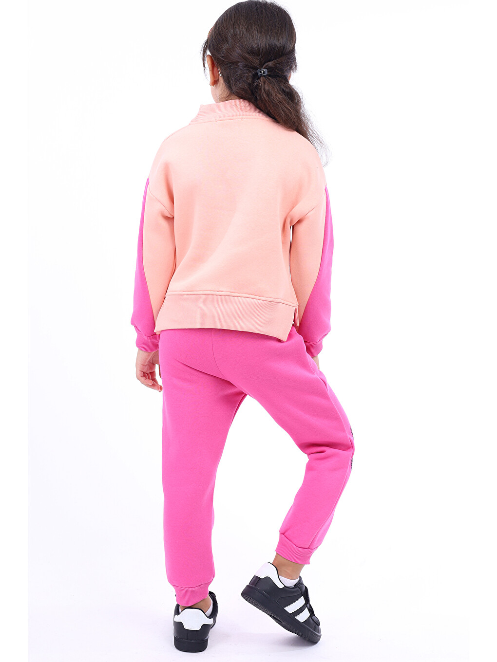 Pembe Kız Çocuk Baskılı Eşofman Takım-1