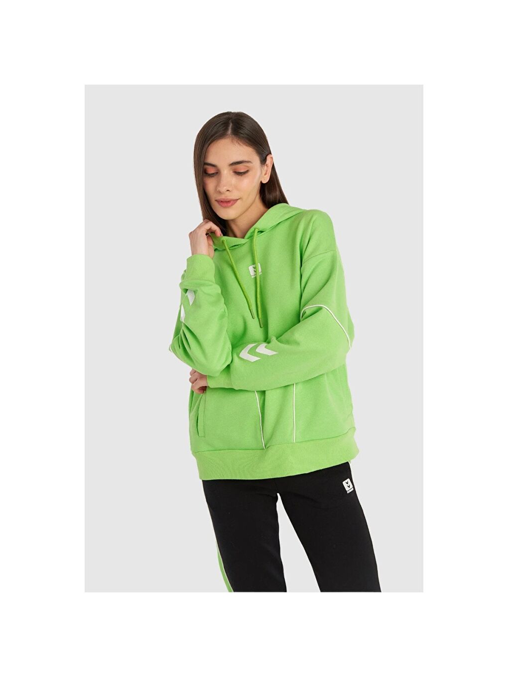 Hummel Yeşil Hoodie Zoe Kadın Yeşil Kapşüşonlu Hoodie - 1