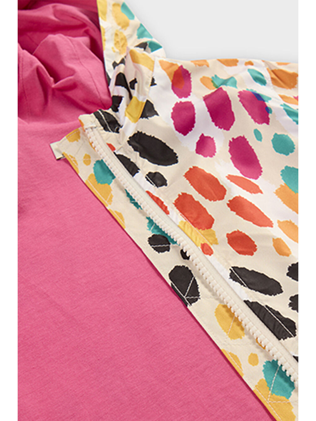 Kız Bebek Leopar Desenli Bej Yağmurluk-2