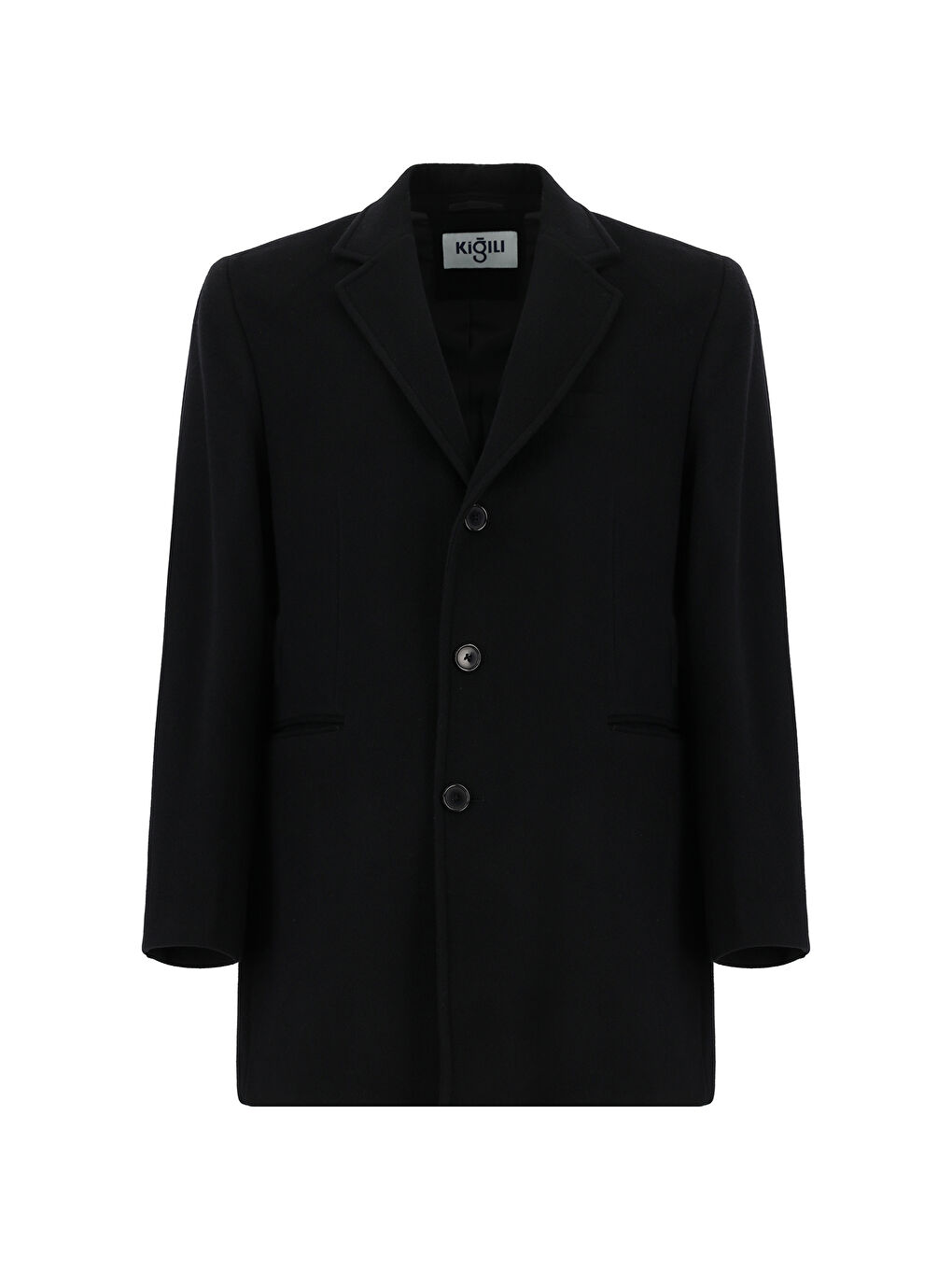 Siyah Yünlü Klasik Kaban-5