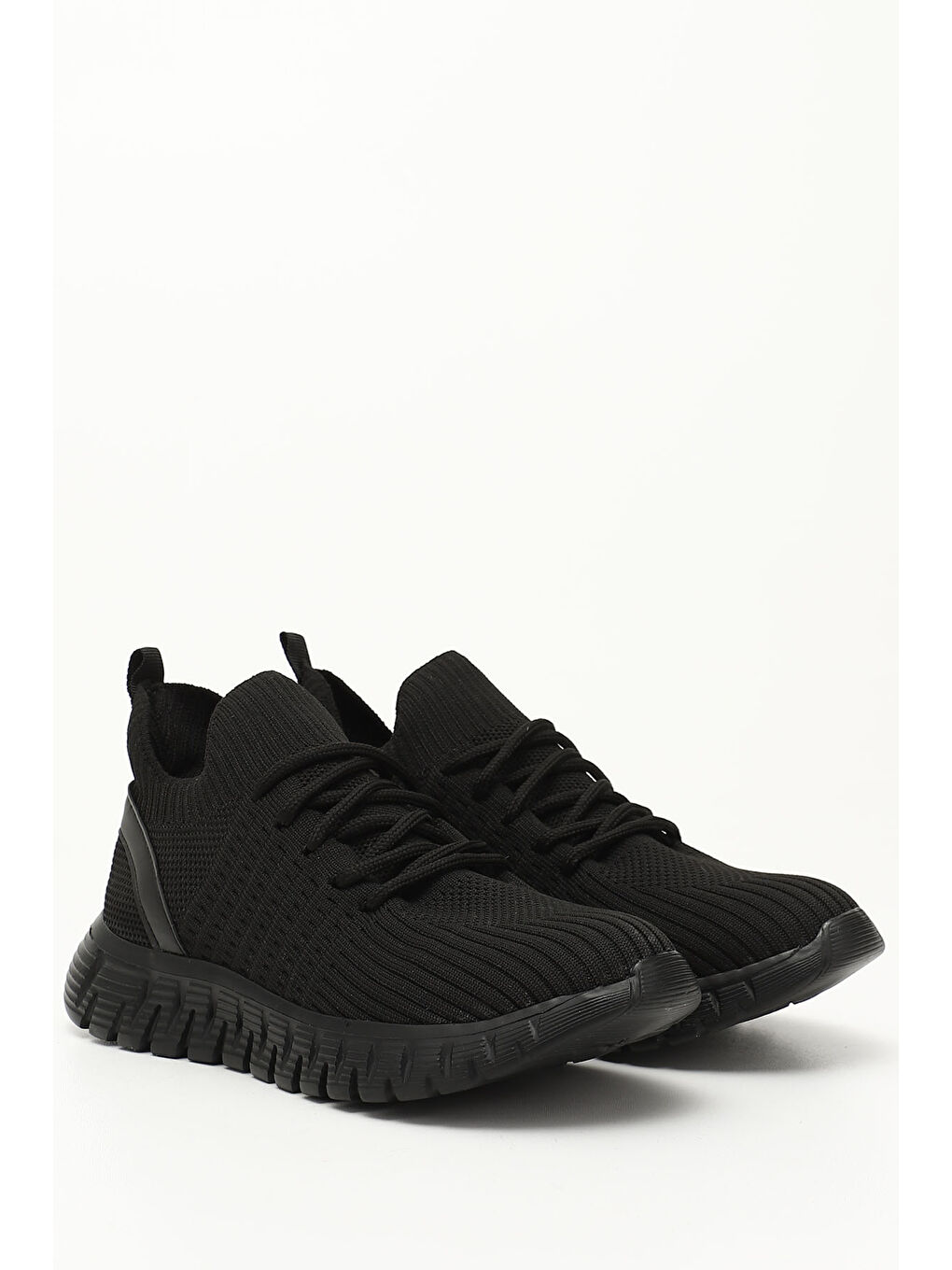 Mor Kadın ZÜMRÜT-SİYAH Triko Bağcıklı Memory Foam Tabanlıklı Comfort Sneaker-1