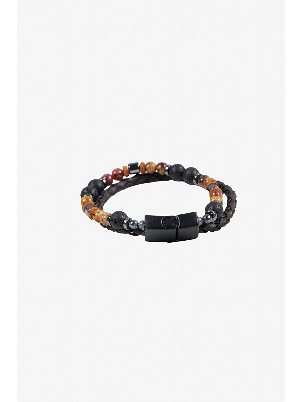 Kahverengi Erkek Kahve-Siyah Deri Bileklik-1