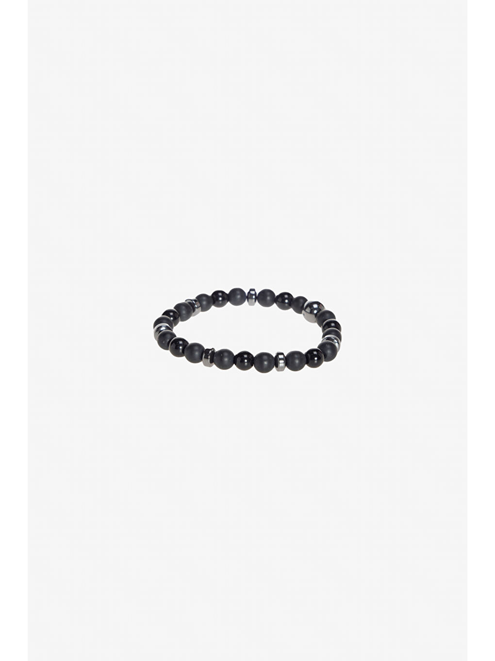 Erkek Siyah %100 Doğal Taş Boncuk Bileklik