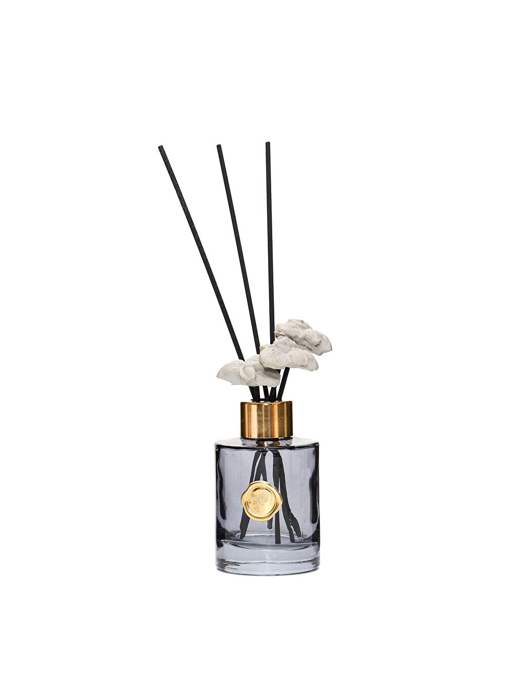 100 ml Siyah Cam Şişe Gold Boyunlu Black Vanilya Oda Kokusu-1