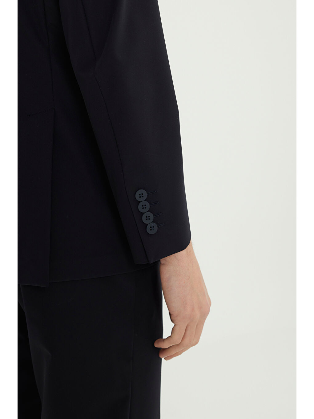 Erkek Lacivert Slim Fit Dar Kesim Kırlangıç Yaka Torba Cepli Esnek Takım Elbise-7