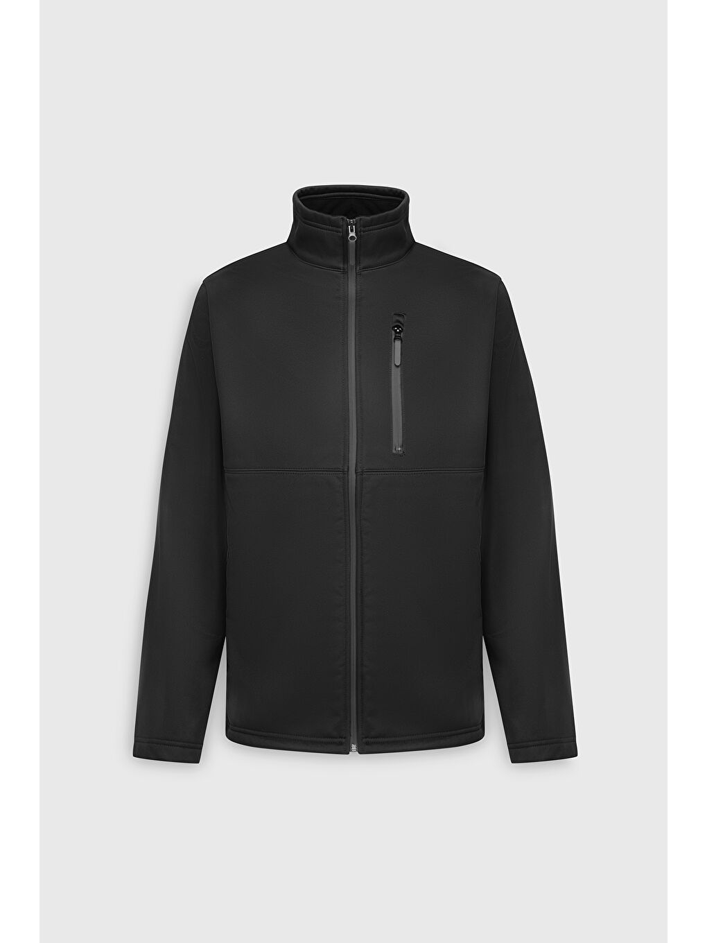 Erkek Siyah Sıcak Tutan Comfort Fit Rahat Kesim Dik Yaka Mont-7