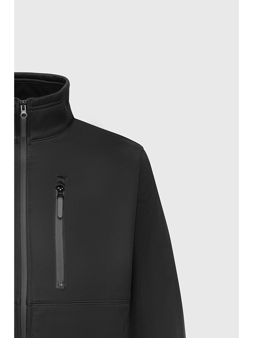 Erkek Siyah Sıcak Tutan Comfort Fit Rahat Kesim Dik Yaka Mont-8