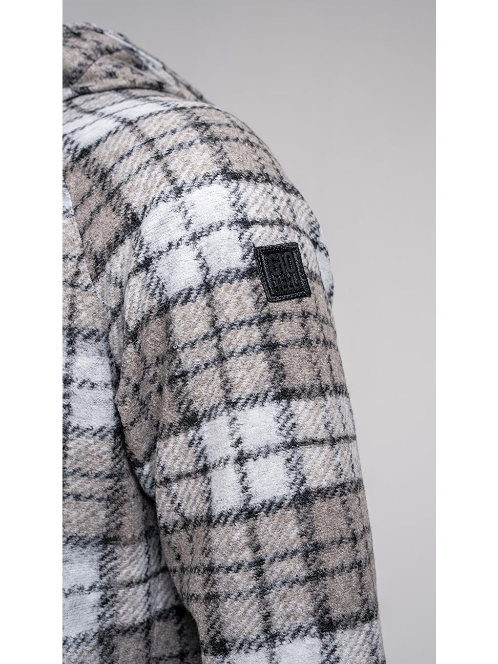 Giotelli Bej Regular Fit Yün Karışımlı Kapüşonlu Örme Erkek Mont-3