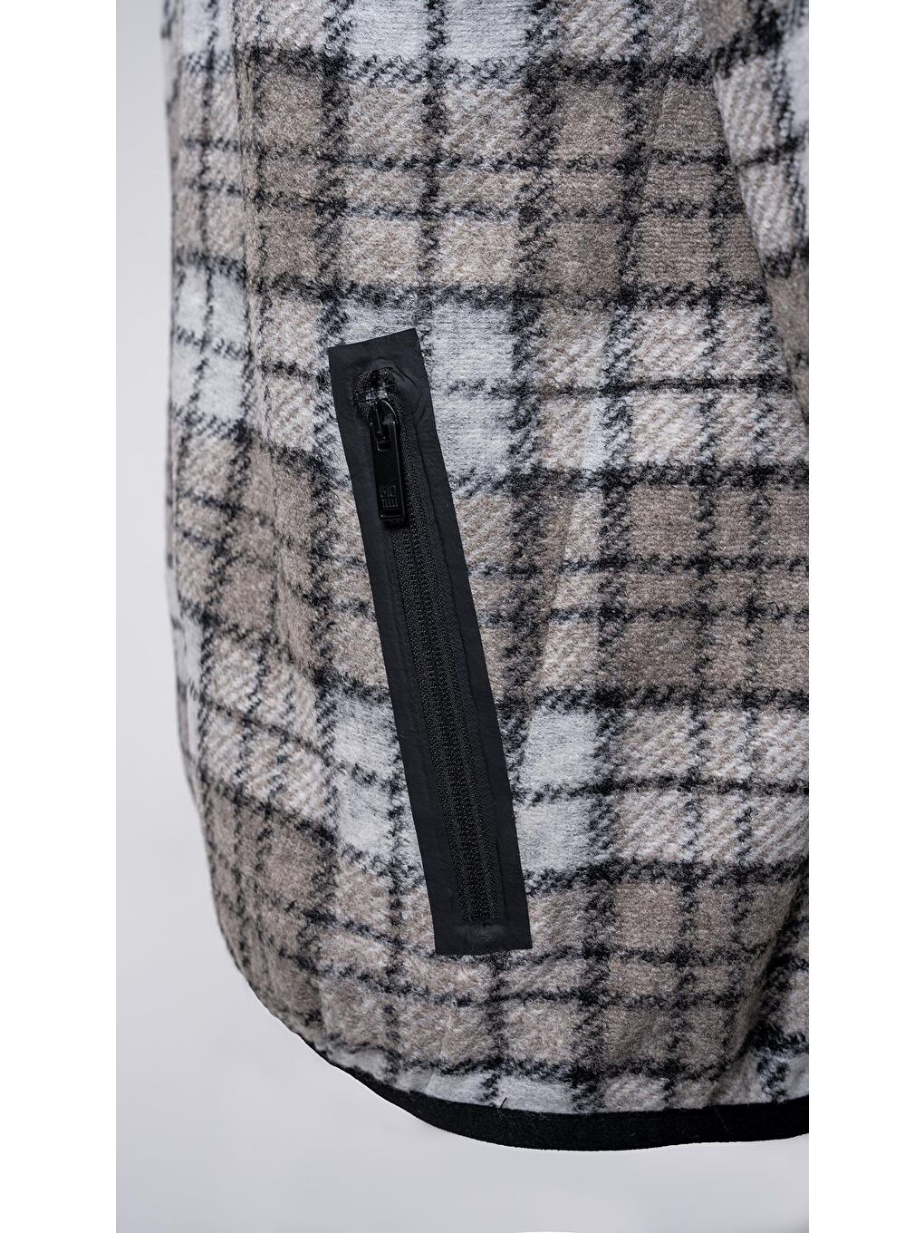 Giotelli Bej Regular Fit Yün Karışımlı Kapüşonlu Örme Erkek Mont-4