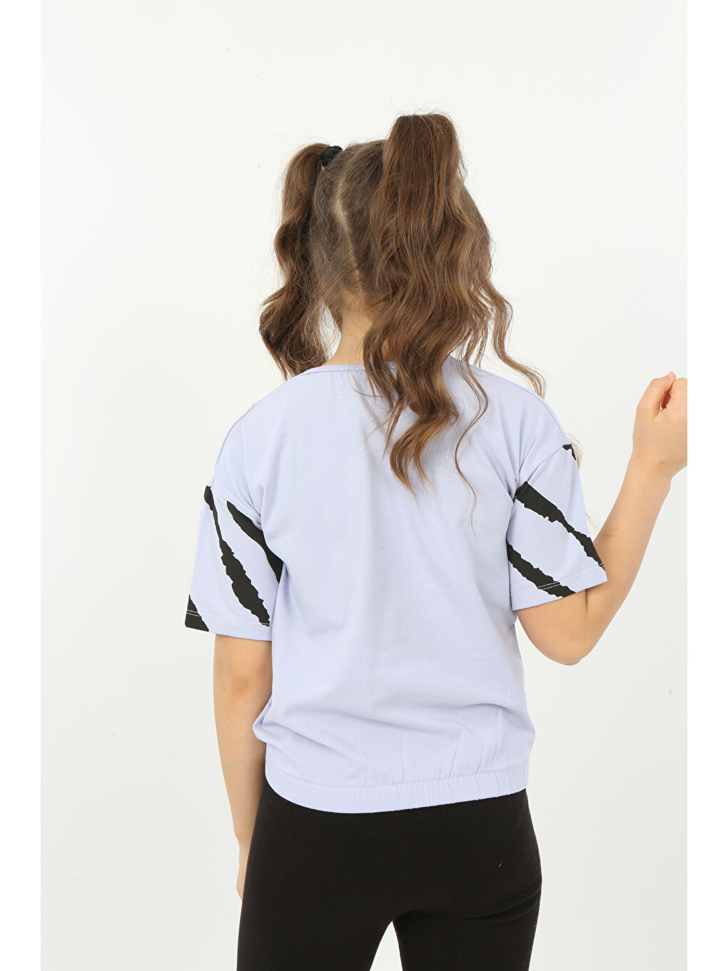 Lila Kız Çocuk Wild Wood Girl Baskılı Tişört-6