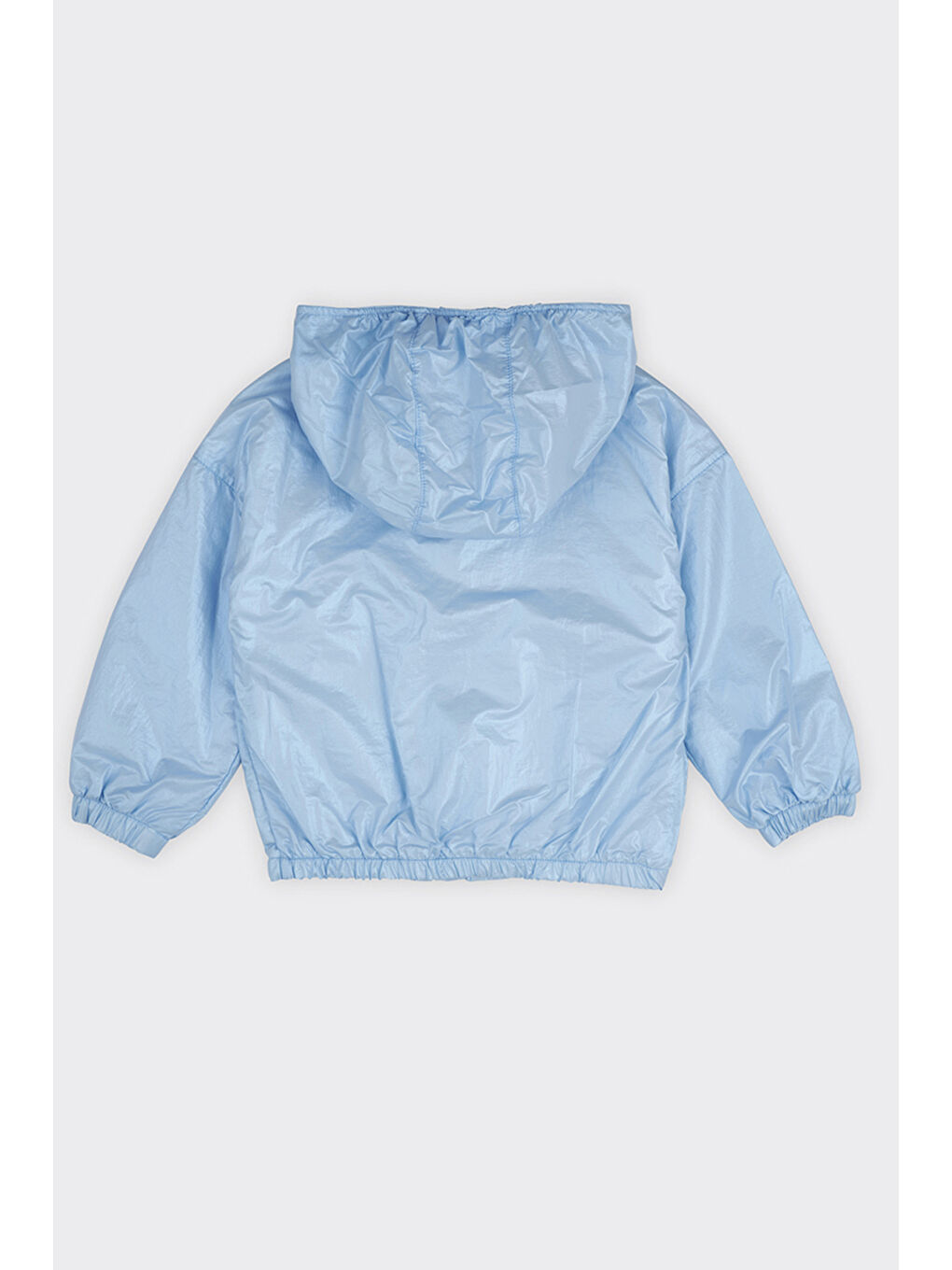 Erkek Bebek Kapüşonlu Mavi Yağmurluk-1