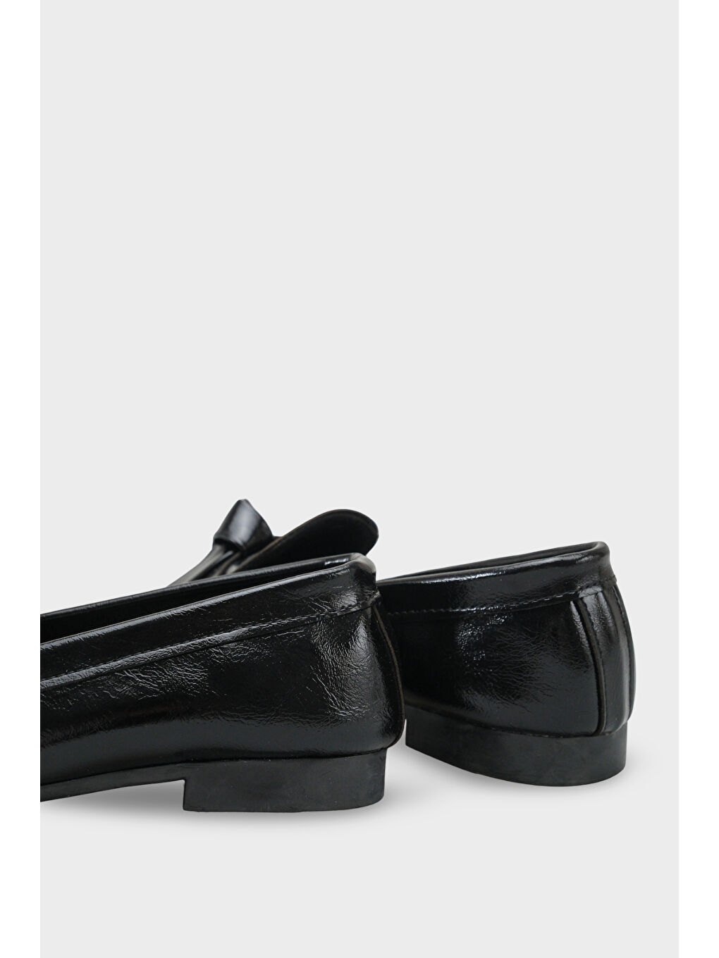 Siyah Janessa Metal Tokalı Yumuşak Kadın Loafer Ayakkabı-3