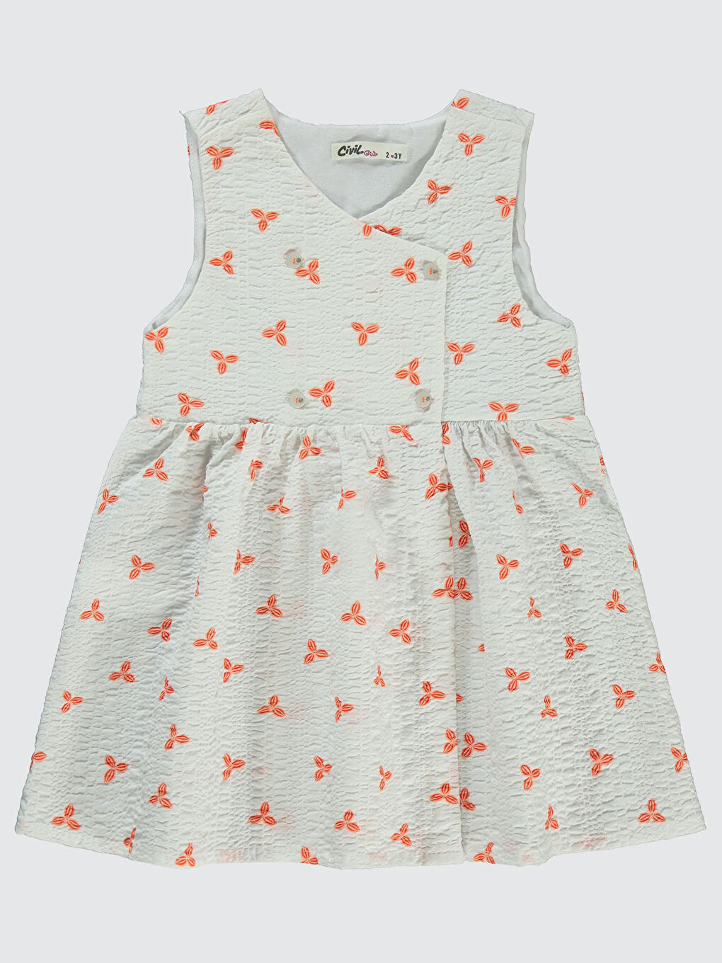 Turuncu Girls Kız Çocuk Elbise 2-5 Yaş Oranj