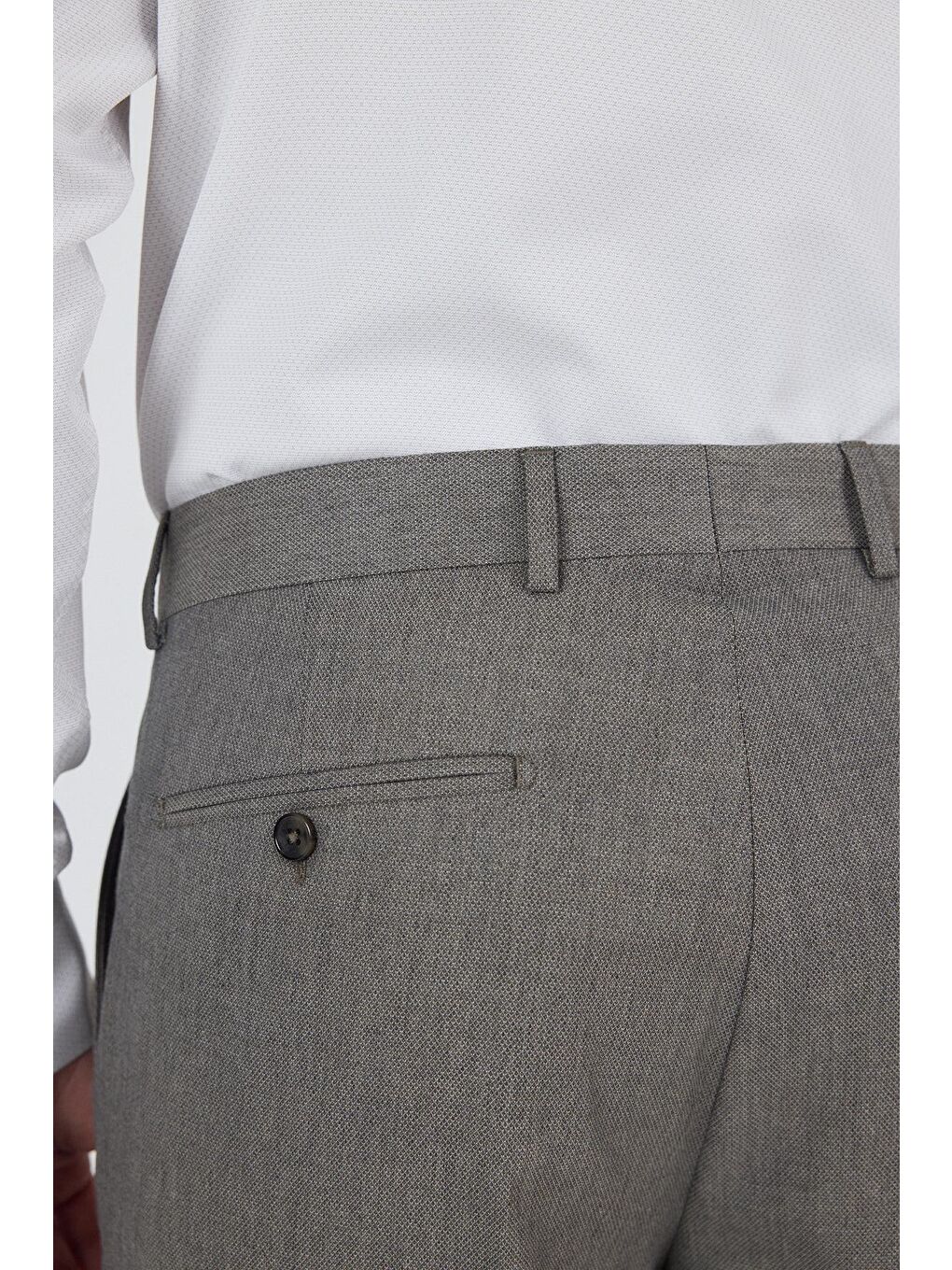 Bej Esnek Yandan Cepli Comfort Fit Classic Pantolon 1003250154-4