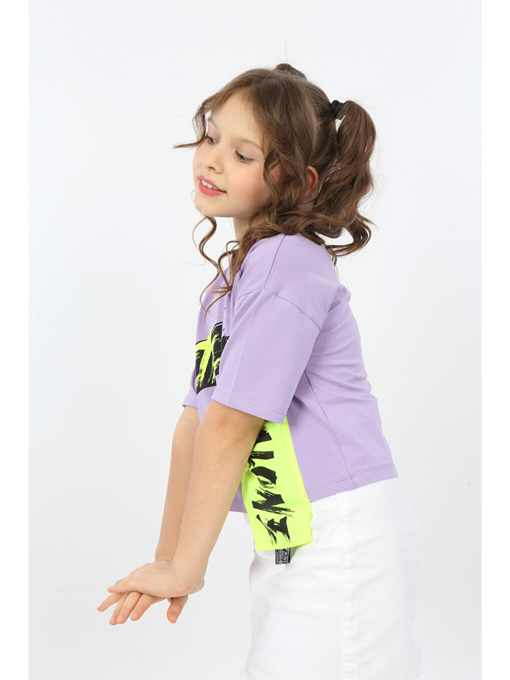 Lila Kız Çocuk Better Baskılı Tişört-2