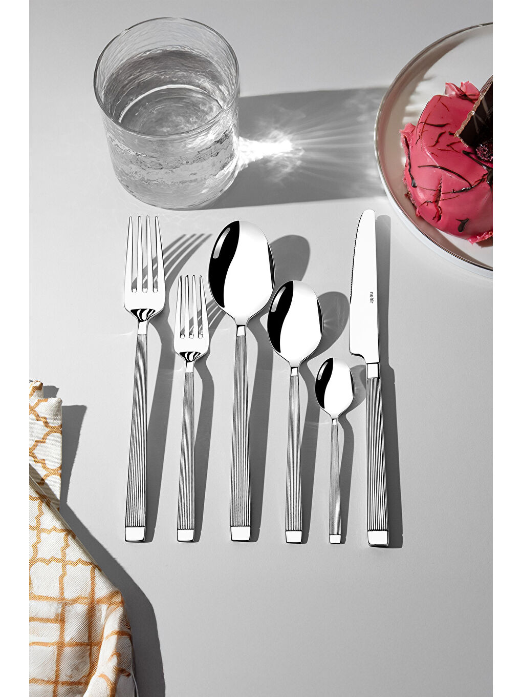 Gri Maria Sade 6 Kişilik 36 Parça Kutulu Çatal Kaşık Bıçak Takımı