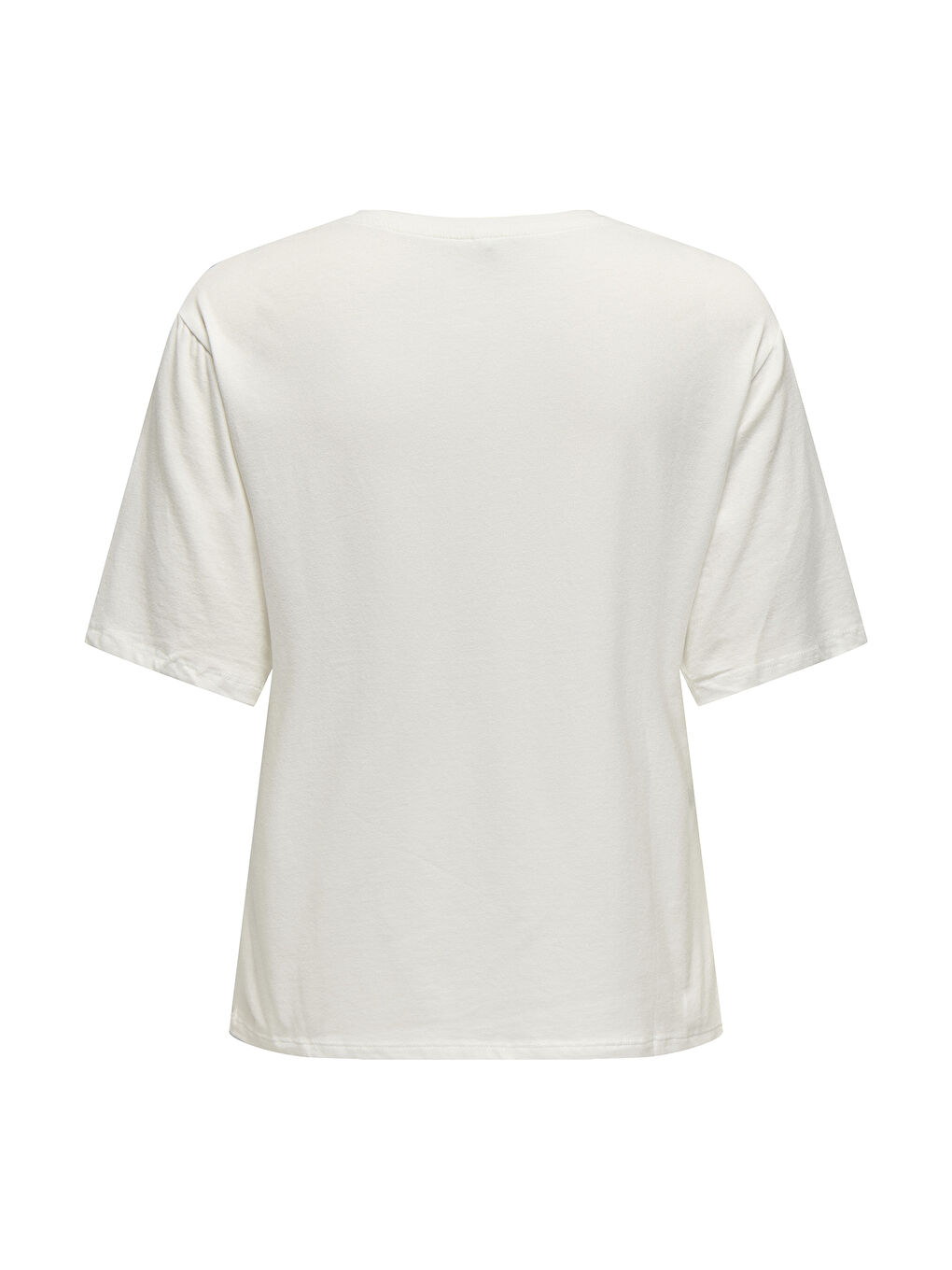 Beyaz Onlsanni Taşlı Pamuklu Regular Fit Bisiklet Yaka T Shirt 15346650-6