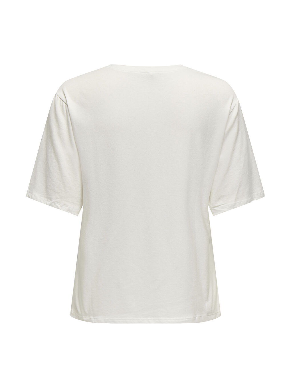 Beyaz Onlsanni Taşlı Pamuklu Regular Fit Bisiklet Yaka T Shirt 15346650-6