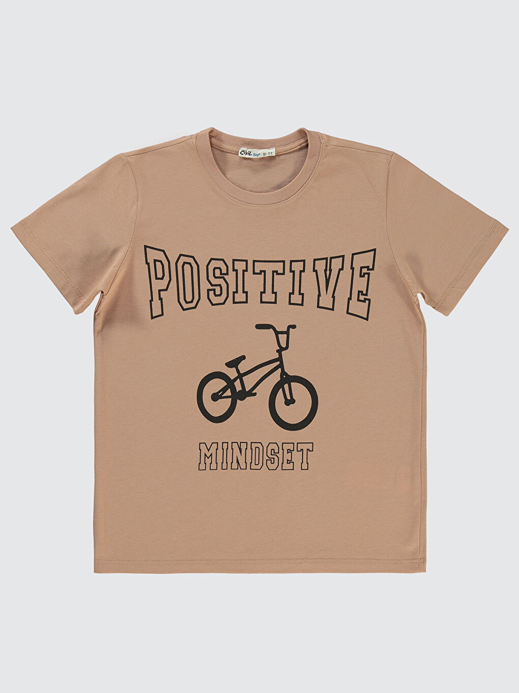 Bej Boys Erkek Çocuk Tişört 10-13 Yaş Vizon