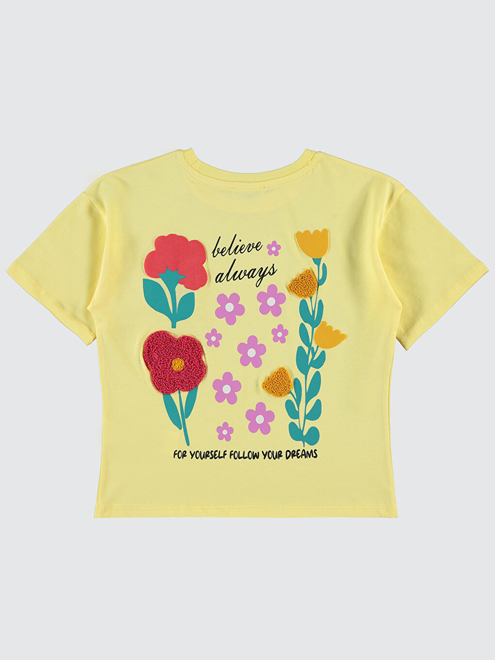 Girls Kız Çocuk Tişört 6-9 Yaş Açık Sarı-3