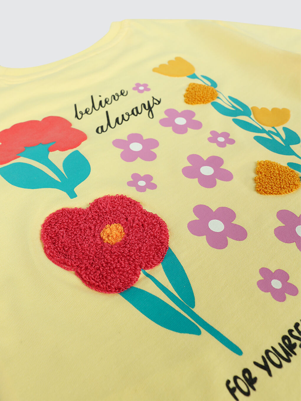 Girls Kız Çocuk Tişört 6-9 Yaş Açık Sarı-5