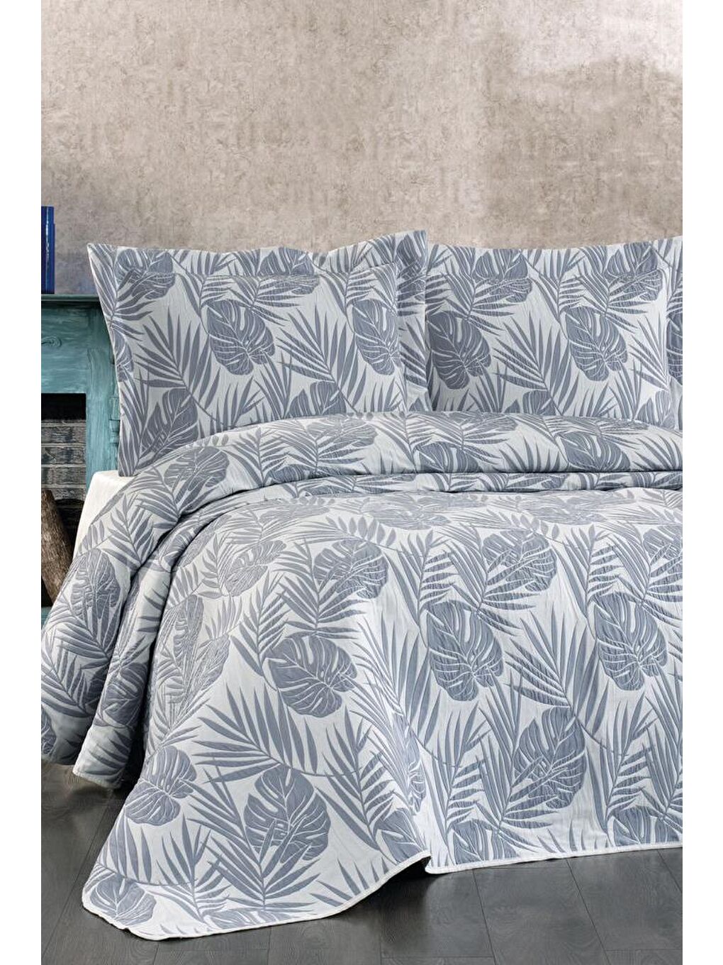 Çeyizdiyarı Lora 3 Parça Pike Takımı Mavi