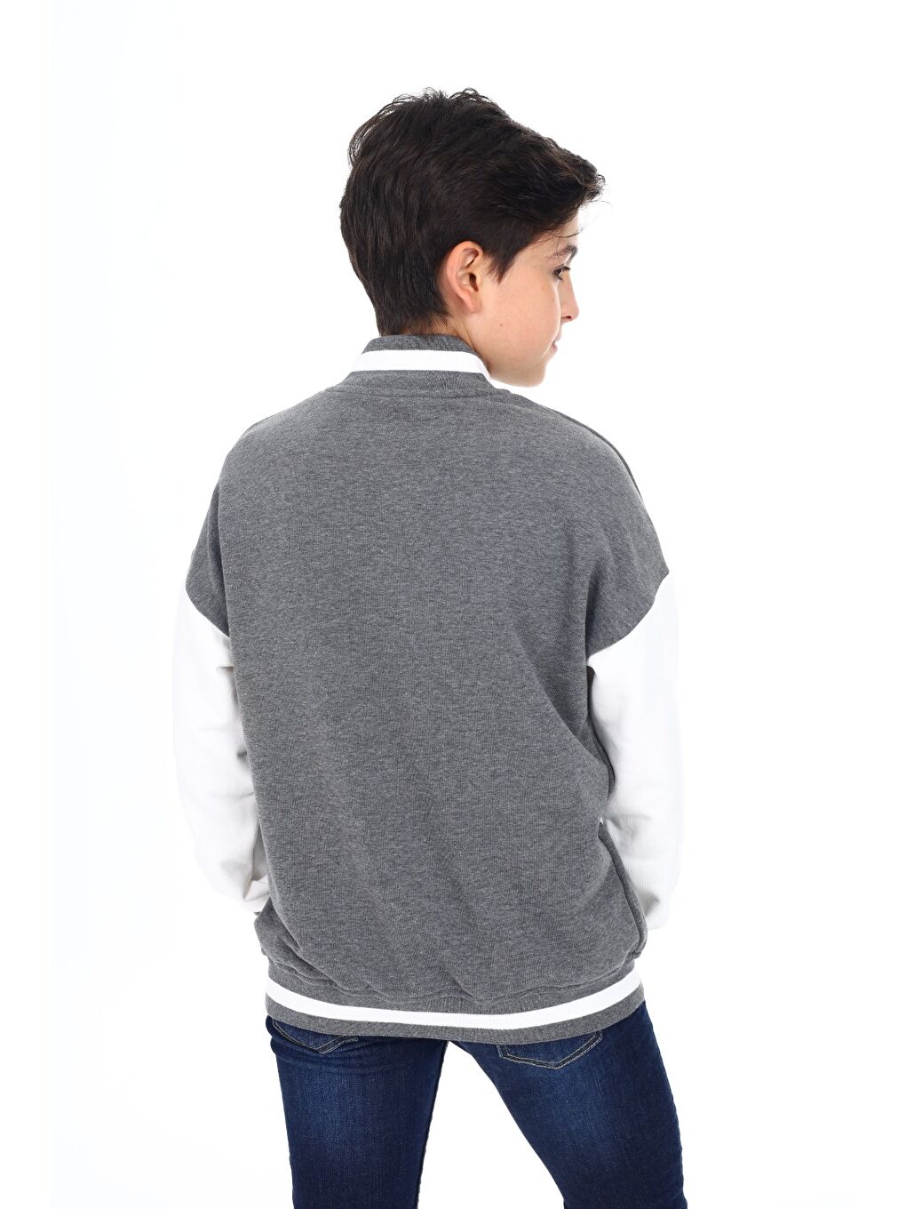 Antrasit Erkek Çocuk Baskılı Kolej Hırka-2