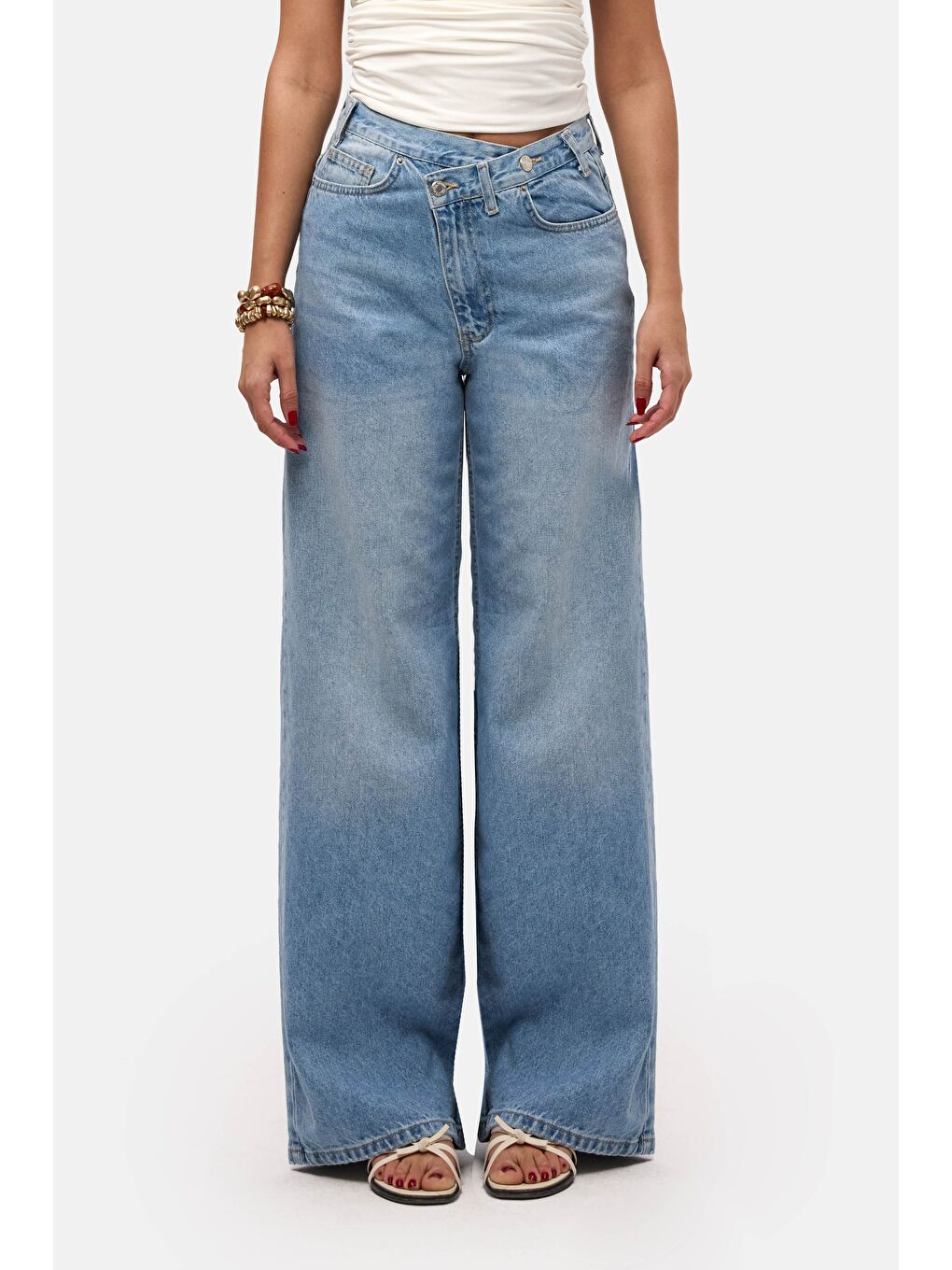 Mavi Kadın Jean Rengi 2s6-3 Palazzo Baggy Fit Kemer Detaylı Tasarım Denim Jean