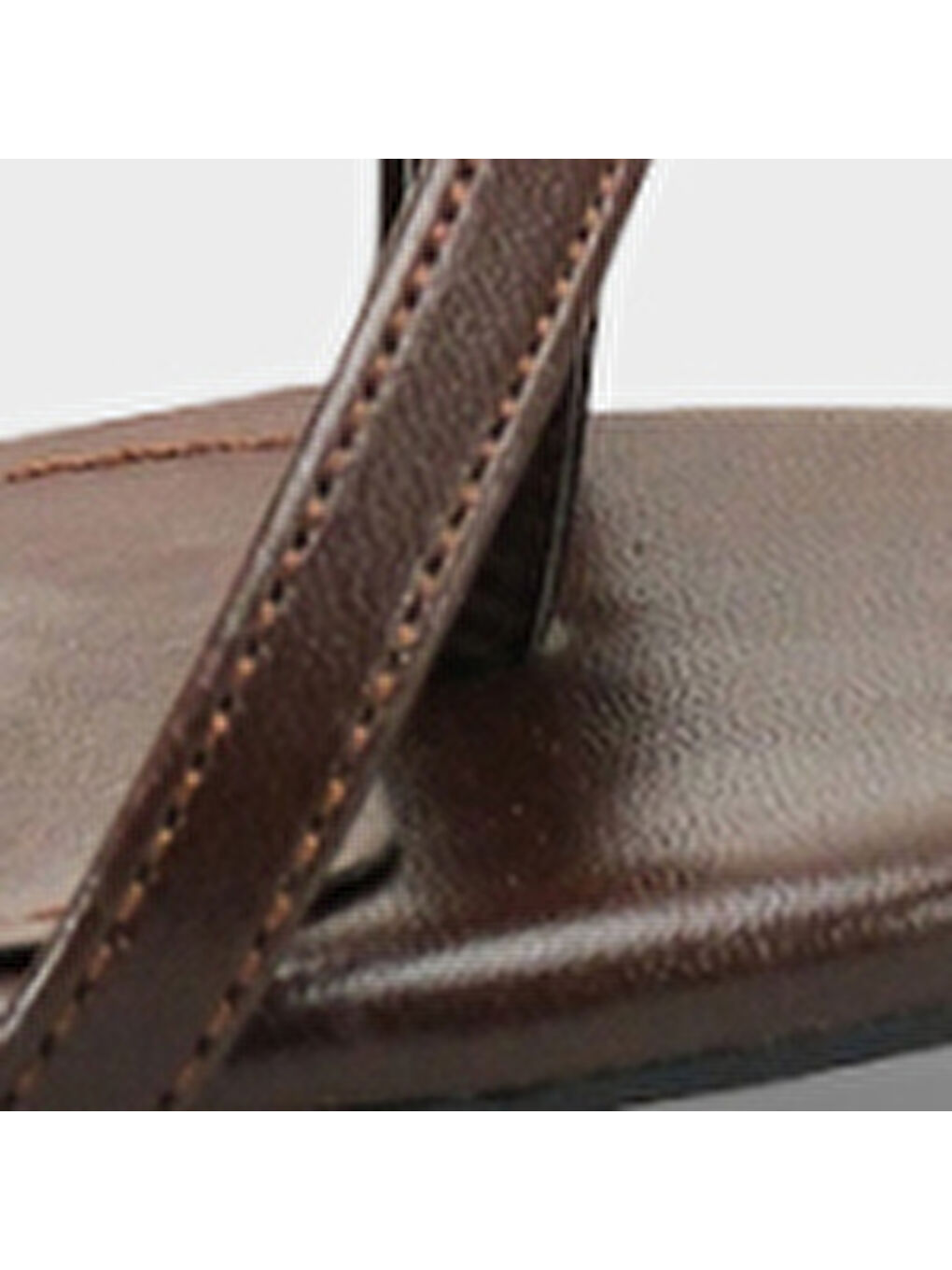 Kahverengi Vinnie Yuvarlak Burunlu Orta Topuklu Parmak Arası Kadın Terlik-7