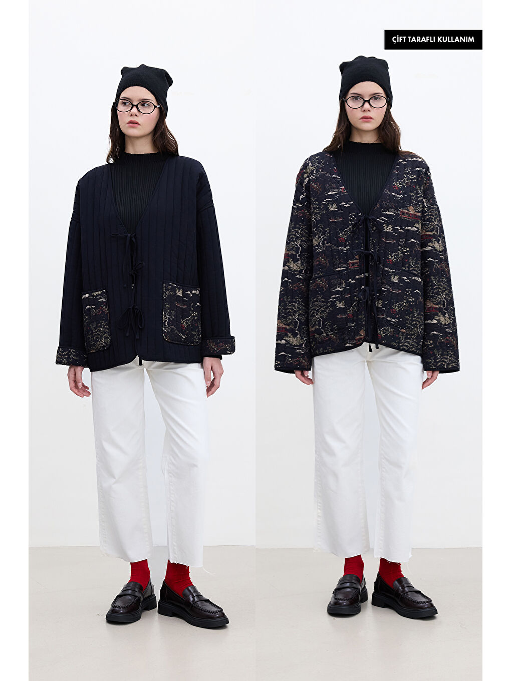 Karışık Desenli Kapitone Mont Osaka-1