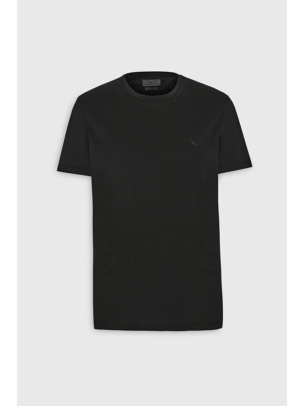 Erkek Siyah Slim Fit Dar Kesim Bisiklet Yaka Pamuklu Tişört-5