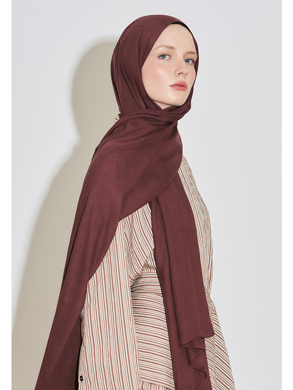 Kırmızı Soft Viskon Şal Marsala-1