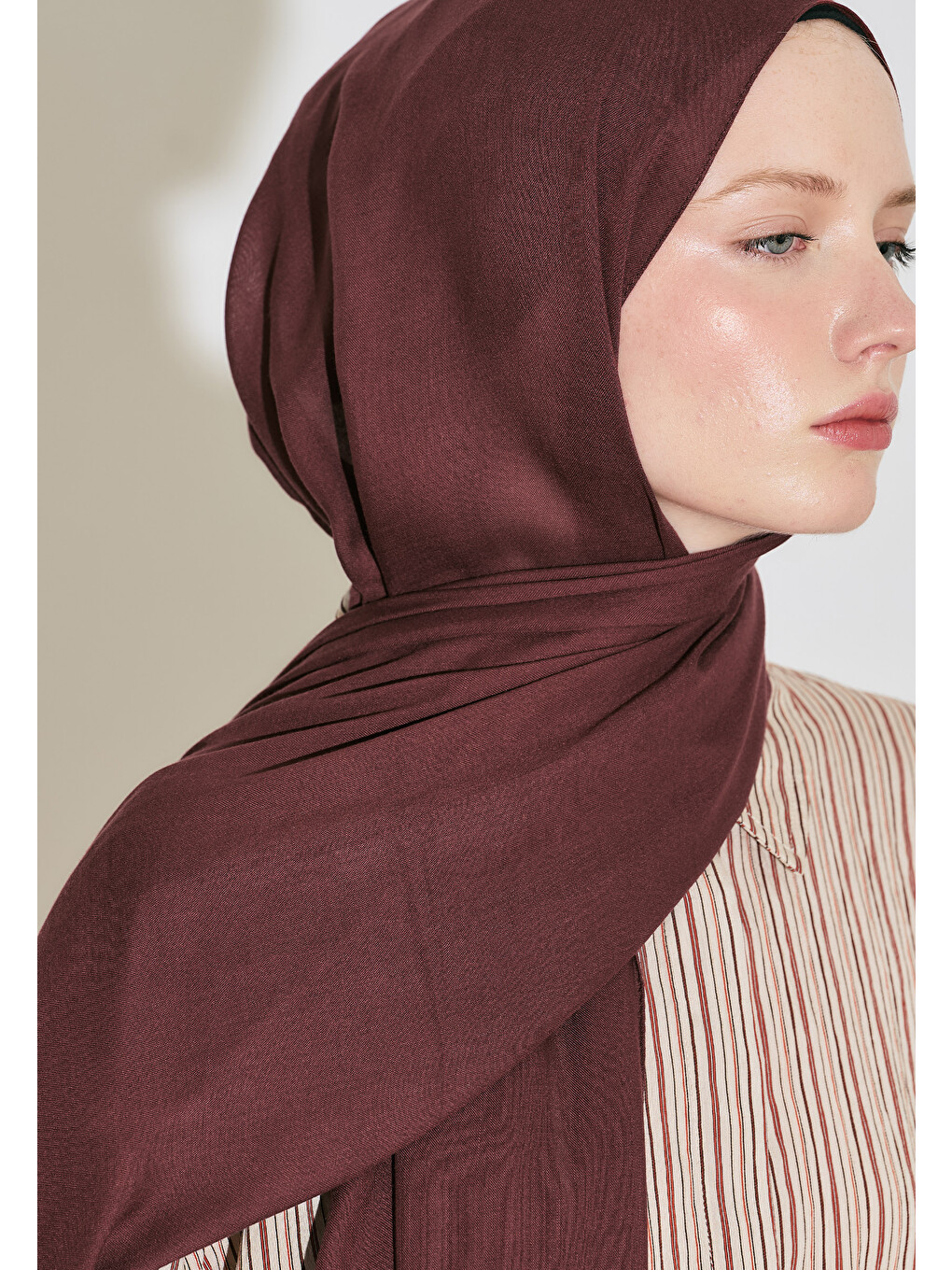 Kırmızı Soft Viskon Şal Marsala-2