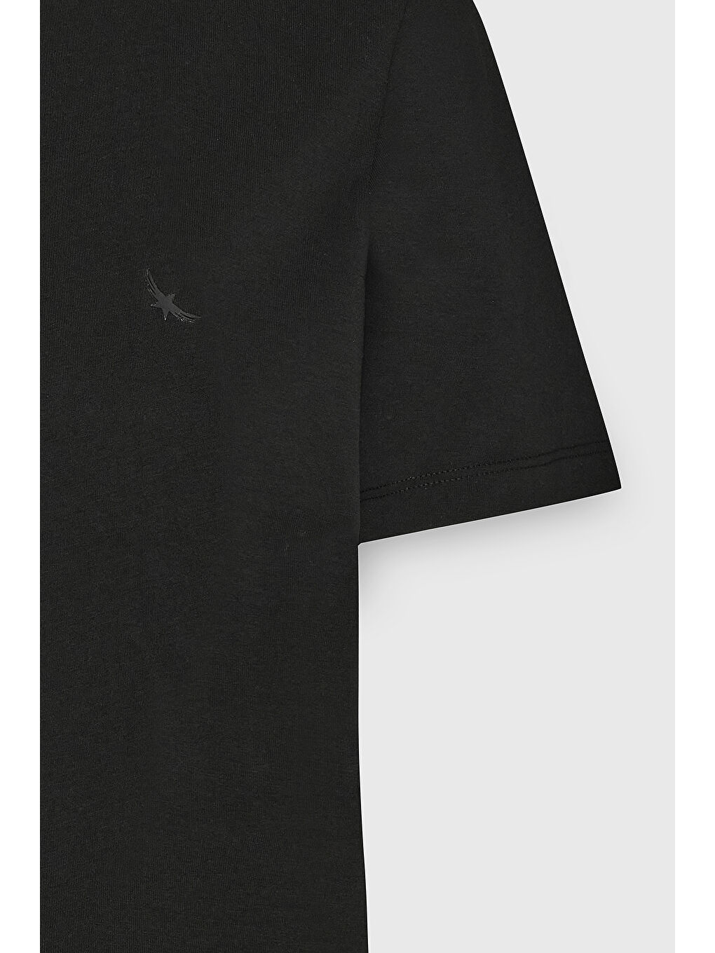 Erkek Siyah Slim Fit Dar Kesim Bisiklet Yaka Pamuklu Tişört-7