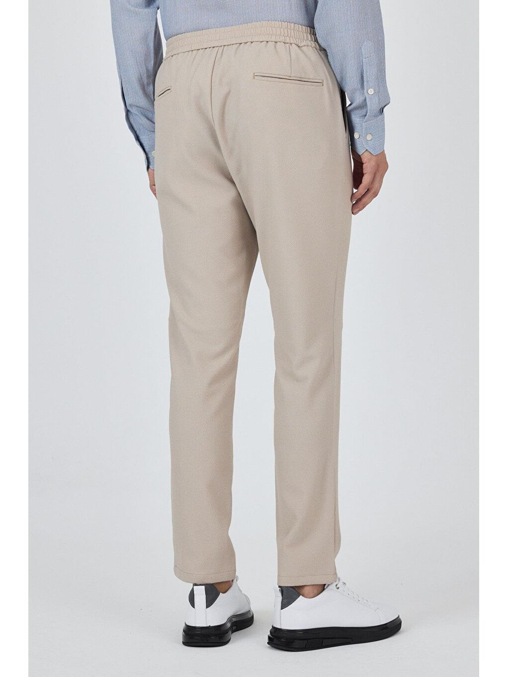 Gri Esnek Lastikli Yandan Cepli Casual Comfort Fit Jogger Pantolon 1003250210-4