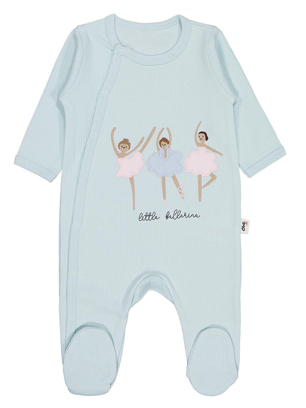 Baby Balerin Nakışlı 1-9 Ay Tulum - Mavi