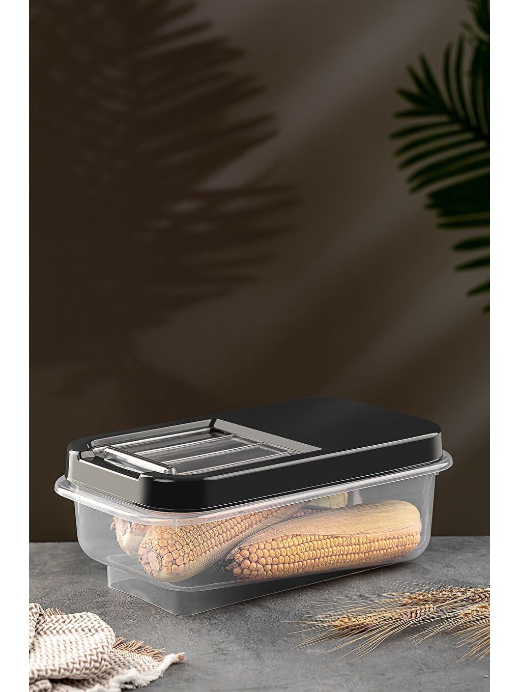 5 lt Kayar Kapaklı Deterjan Saklama Kabı Etiketli Tablet Deterjan Saklama Kutusu Antrasit-2