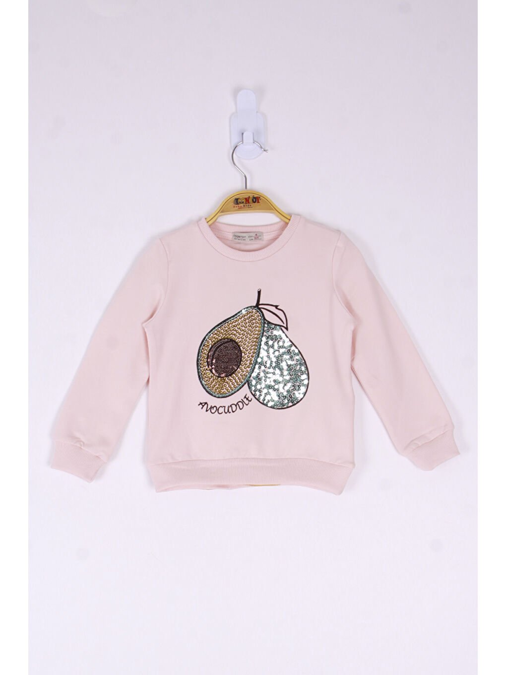 Pembe Kız Çocuk Avocuddle Nakışlı Sweatshirt