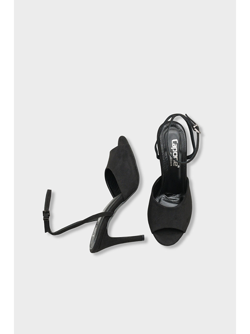 Siyah Kenna Hakiki Deri Astarlı Yuvarlak Burunlu Orta Topuklu Bilekten Bantlı Kadın Ayakkabı-4