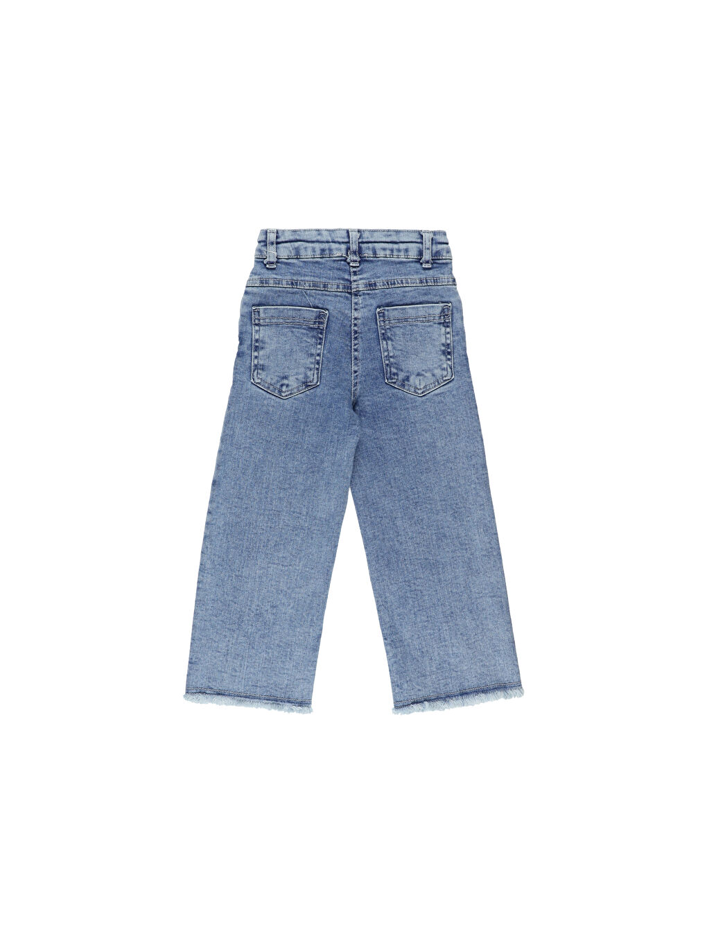 Panço Lacivert Kız Çocuk  Düğmeli Denim Pantolon - 3