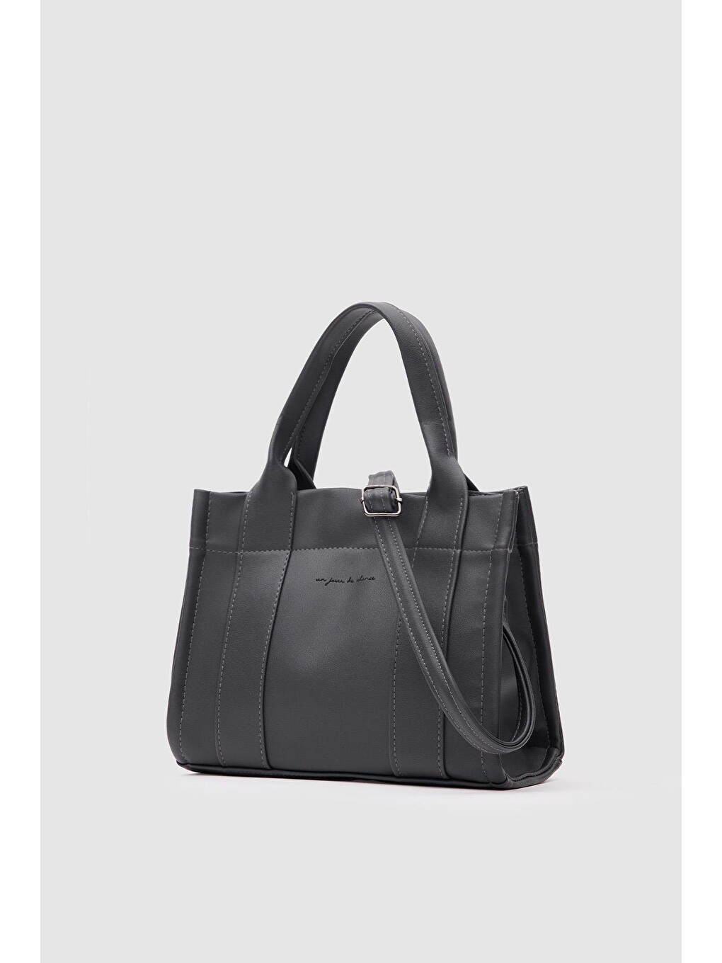 Bonnie Deri Tote Bag Antrasit-1