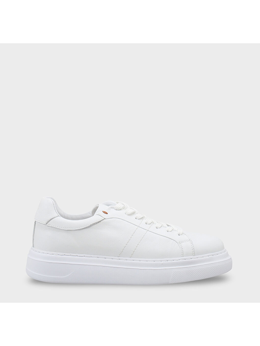 Beyaz Bernardo Hakiki Deri Erkek Günlük Spor Ayakkabı Sneaker