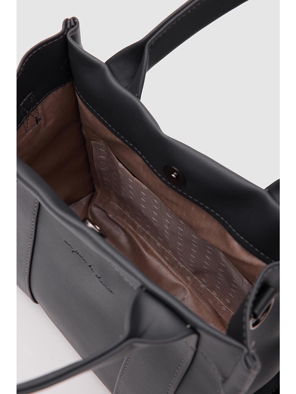 Bonnie Deri Tote Bag Antrasit-3