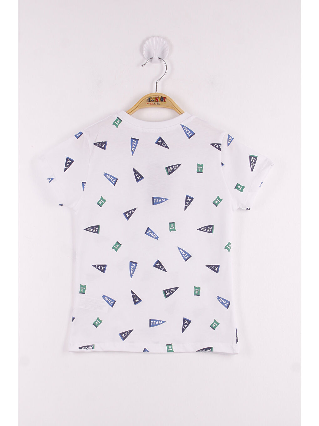 Beyaz Erkek Çocuk Yazı Baskılı T-Shirt-1