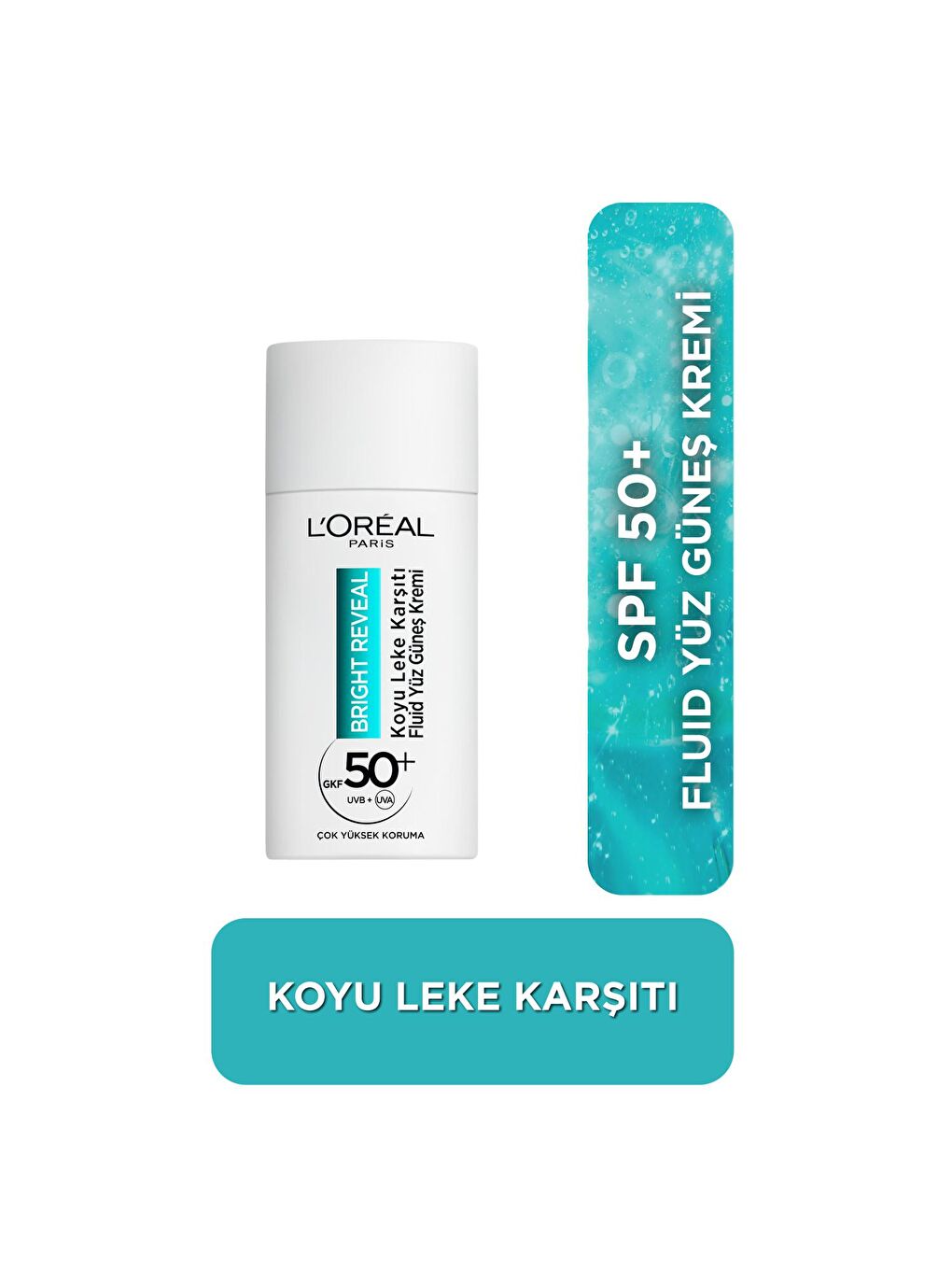 L'Oreal Paris Şeffaf Bright Reveal Spf 50+ Koyu Leke Karşıtı Fluid Günlük Yüz Güneş Kremi 50 ml