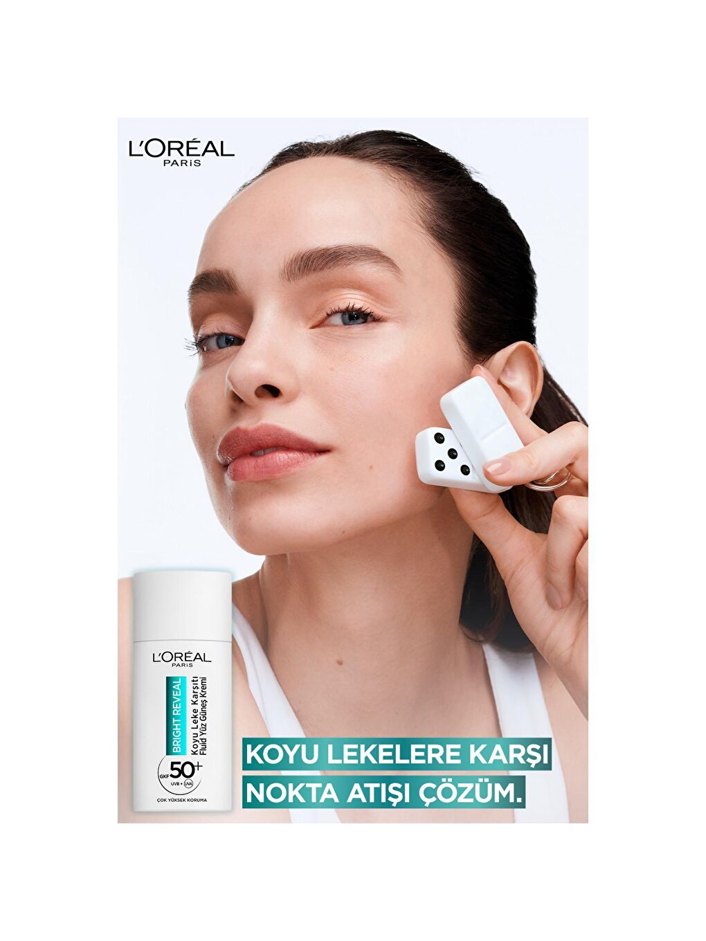 L'Oreal Paris Şeffaf Bright Reveal Spf 50+ Koyu Leke Karşıtı Fluid Günlük Yüz Güneş Kremi 50 ml - 1