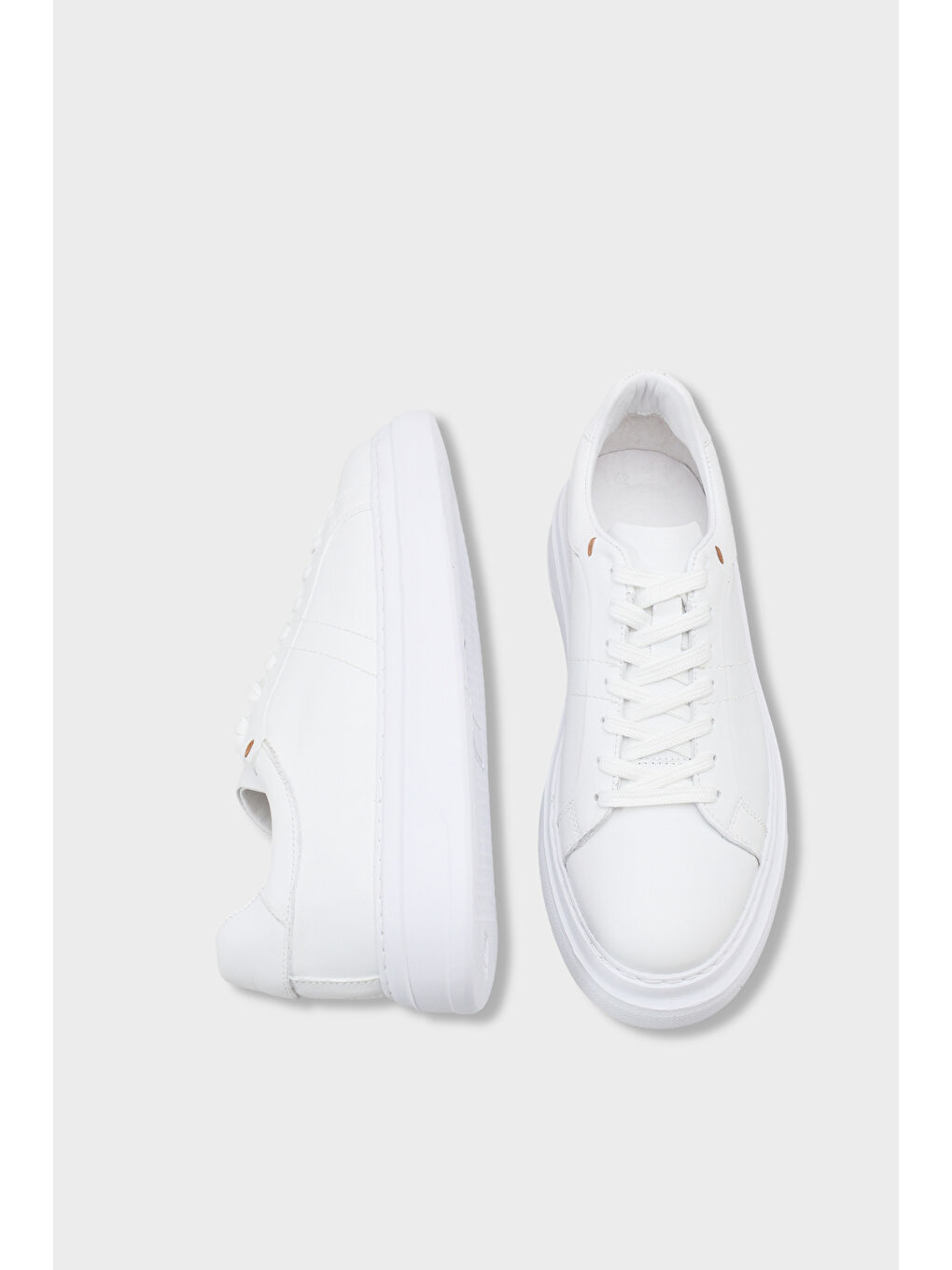 Beyaz Bernardo Hakiki Deri Erkek Günlük Spor Ayakkabı Sneaker-4