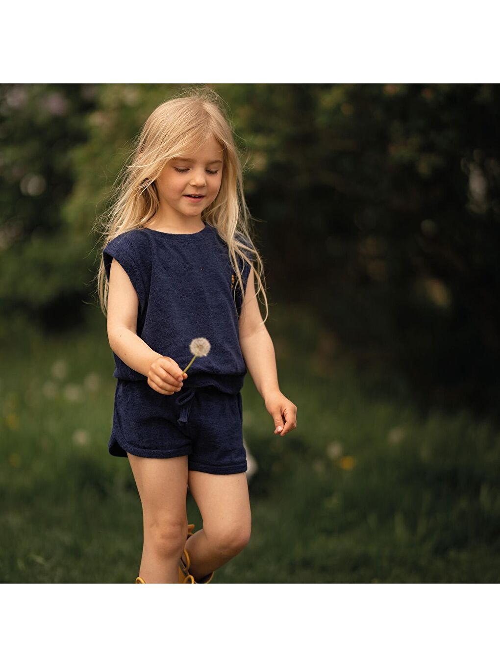 Lacivert Lacivet Havlu Şort Set-3