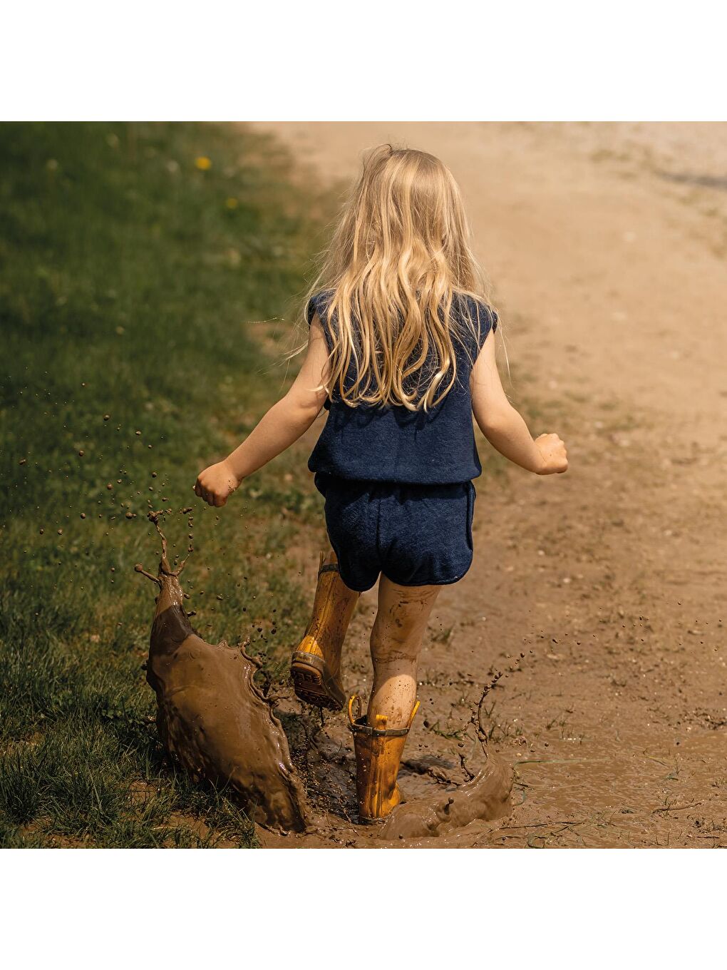 Lacivert Lacivet Havlu Şort Set-6