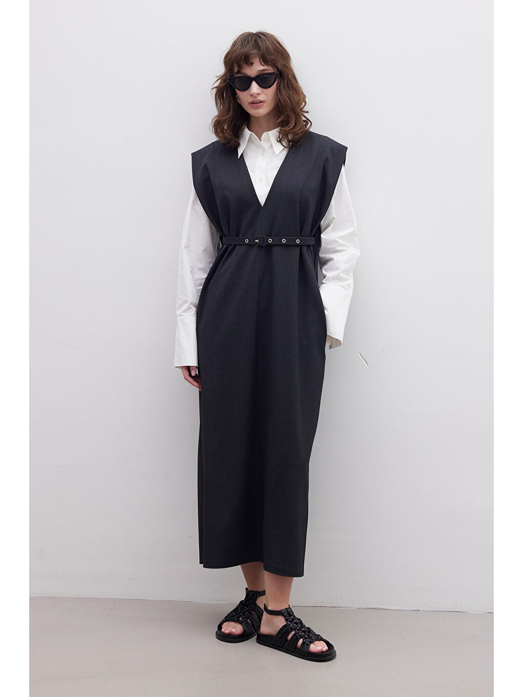 Premıum Kemerli Jile Gri